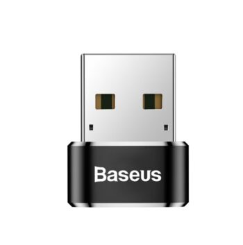 Baseus USB-A to USB-C Adapter 1.7cm Black (CAAOTG-01)