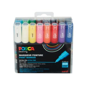 Posca PC-1MC Marker Set, 1.00 mm, (16 Pieces) – Multicolour