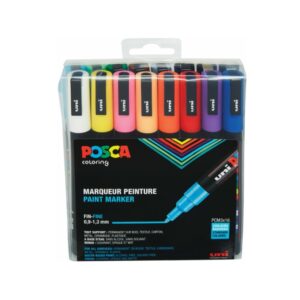 Posca PC-3M Felt-tip Pen Set, 1.30 mm, (16 Pieces) – Multicolour
