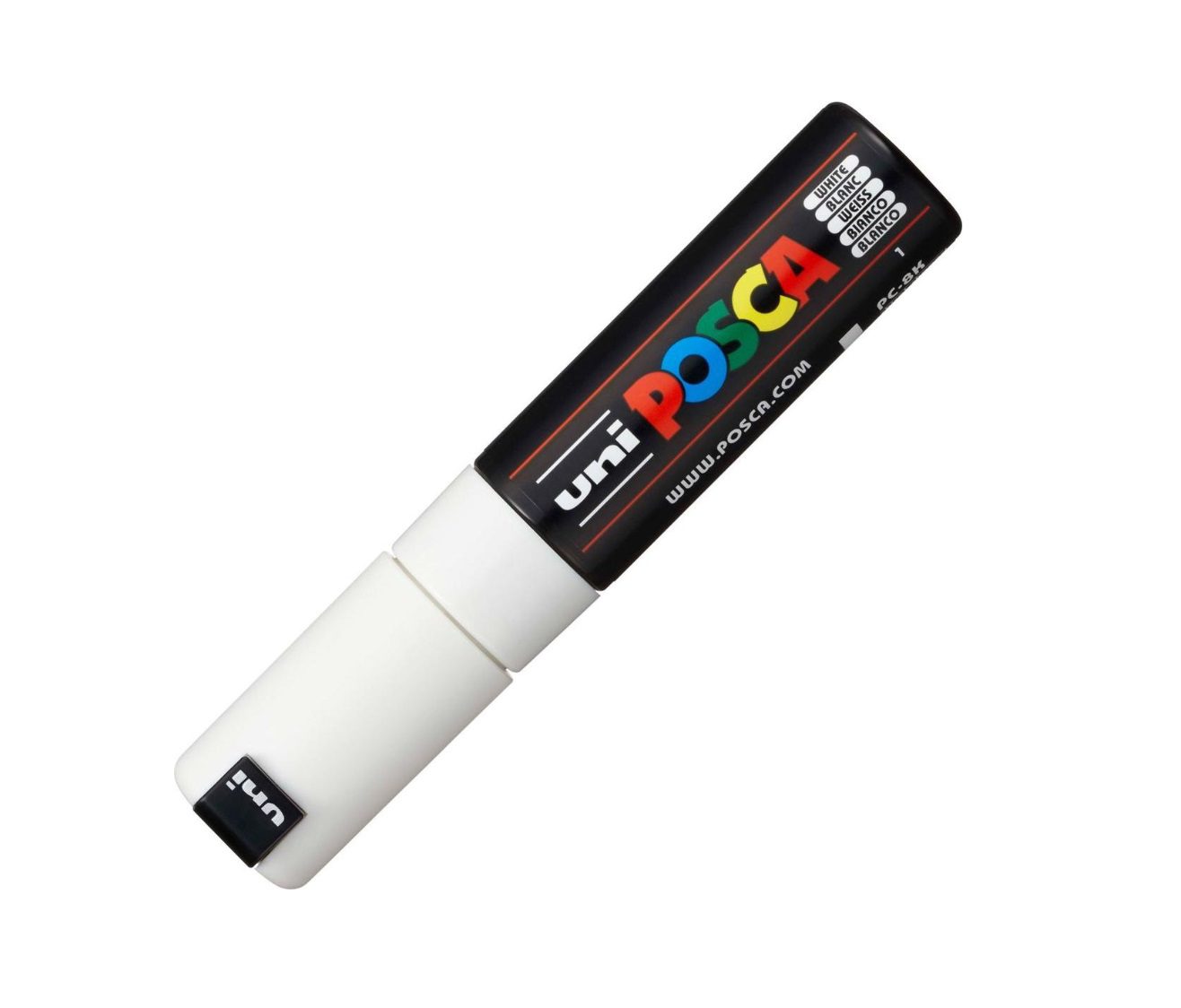 Posca Marker PC-8K wedge tip, 8 mm, (1 Piece) – White