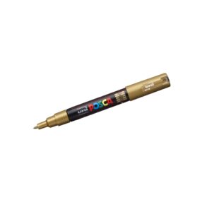 Posca Marker PC-1M round tip, 0.70 mm, (1 Piece) – Gold, Black