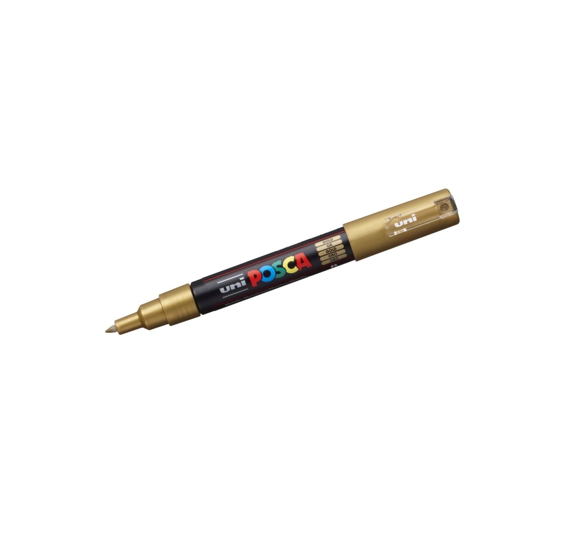 Posca Marker PC-1M round tip, 0.70 mm, (1 Piece) – Gold, Black