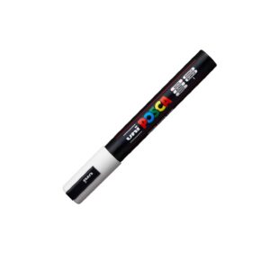 Posca Marker PC-5M round tip, 2.50 mm, (1 Piece) – White