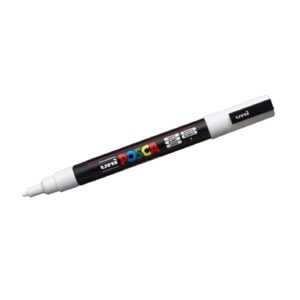 Posca Marker PC-3M round tip, 1.30 mm, (1 Piece) – White