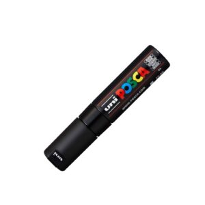 Posca Marker PC-8K wedge tip, 8 mm, (1 Piece) – Black