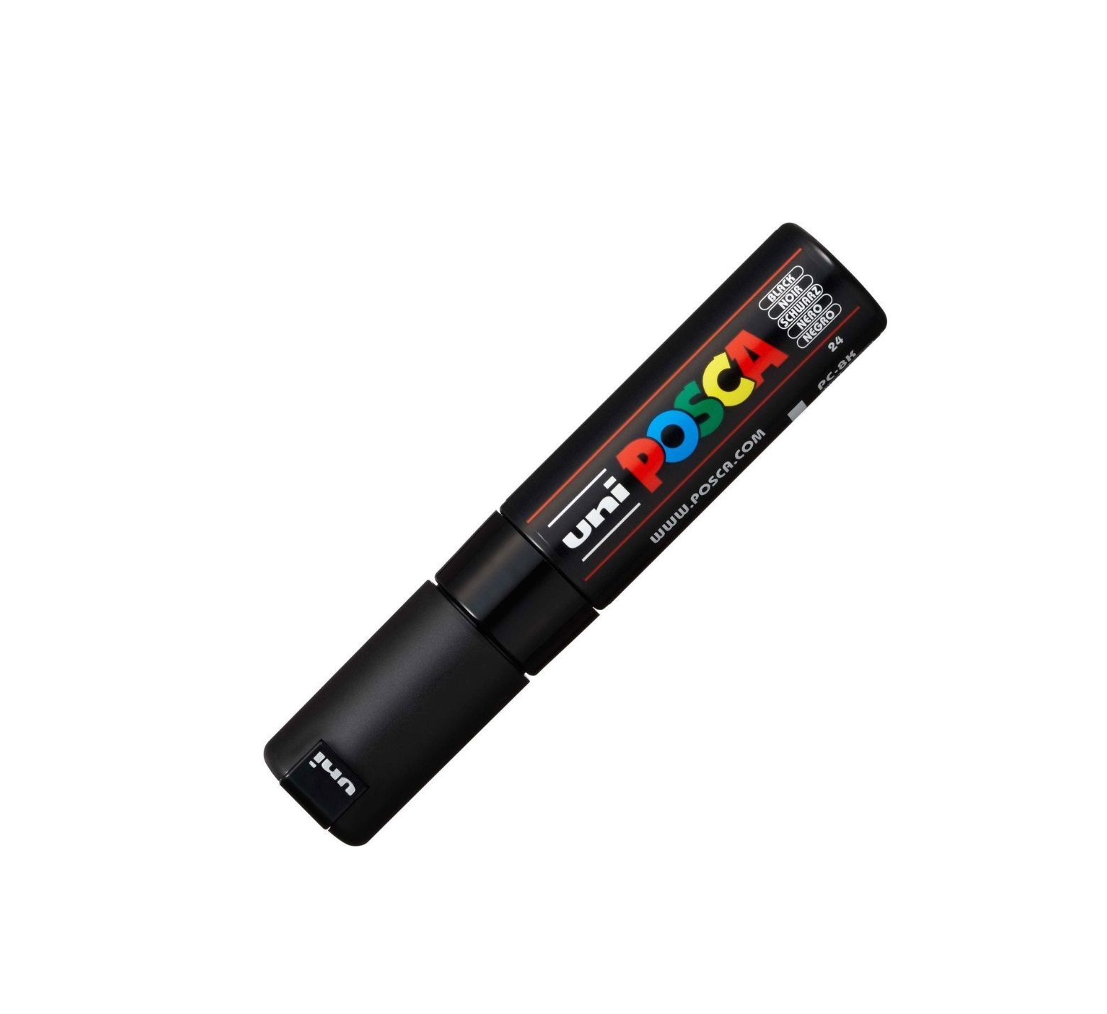 Posca Marker PC-8K wedge tip, 8 mm, (1 Piece) – Black