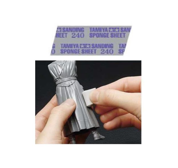Tamiya Abrasive Sponge – 240 Grit (3 Pieces)