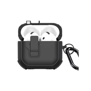 Dux Ducis AirPods 4 Case with Hook – Black (PECP Series)