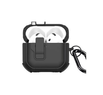 Dux Ducis AirPods 4 Case with Hook – Black (PECP Series)