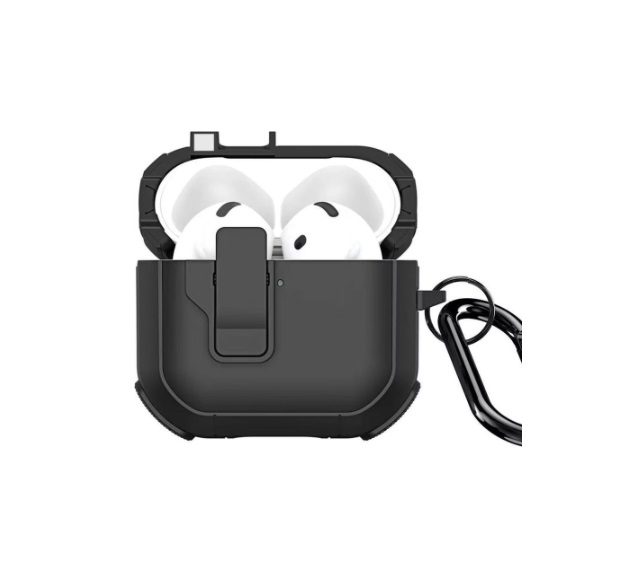 Dux Ducis AirPods 4 Case with Hook – Black (PECP Series)