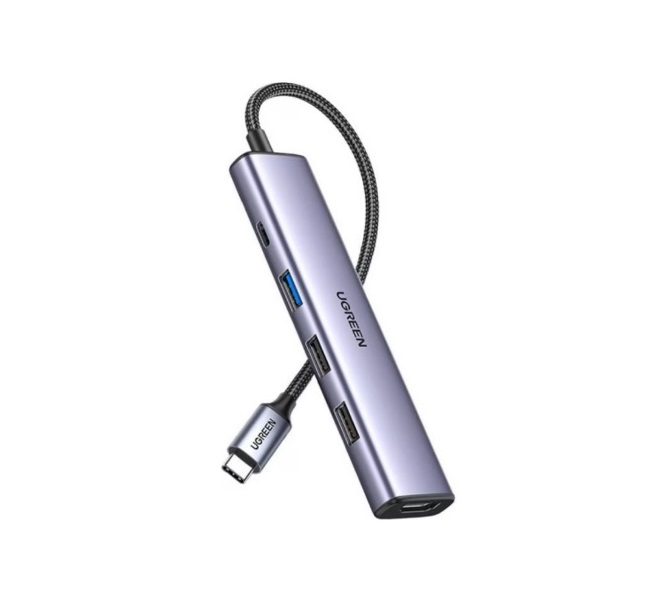 UGREEN USB-C 5-in-1 Hub CM478 Aluminum Alloy - Silver