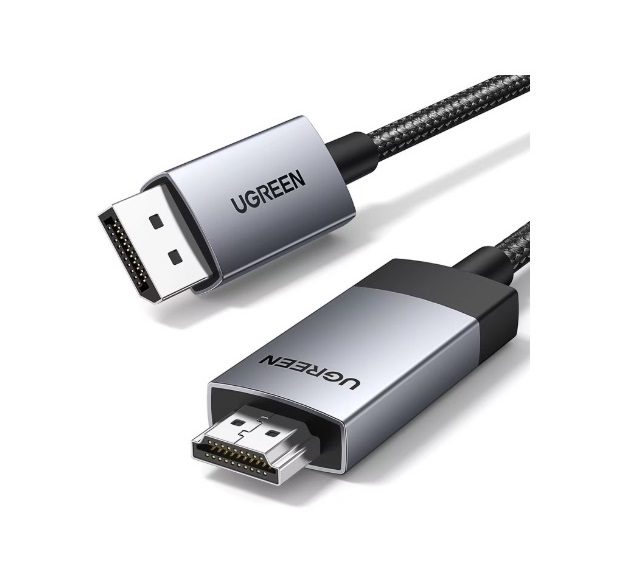 UGREEN DisplayPort to HDMI Cable 4K 1m - Silver