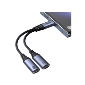 Joyroom 2-in-1 USB-C Audio Adapter – Dual USB-C Ports (SY-C03)