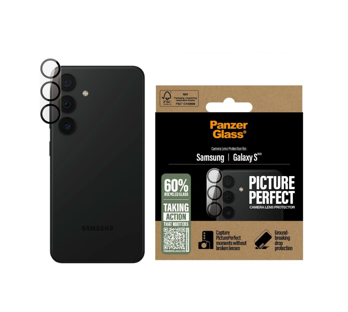 PanzerGlass PicturePerfect Screen Protector (1 Piece), Samsung Galaxy S25