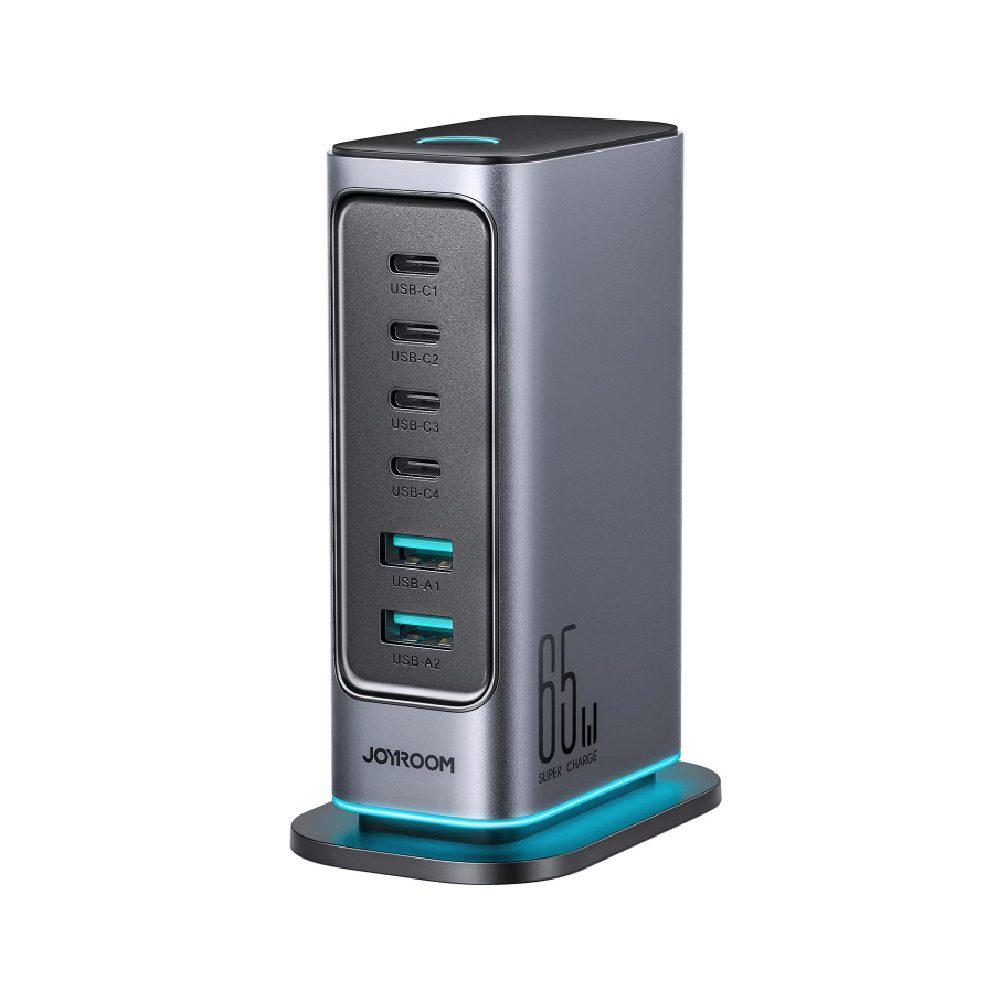 Joyroom 6 in 1 Multi USB charger 65 W (JR-TCM02)