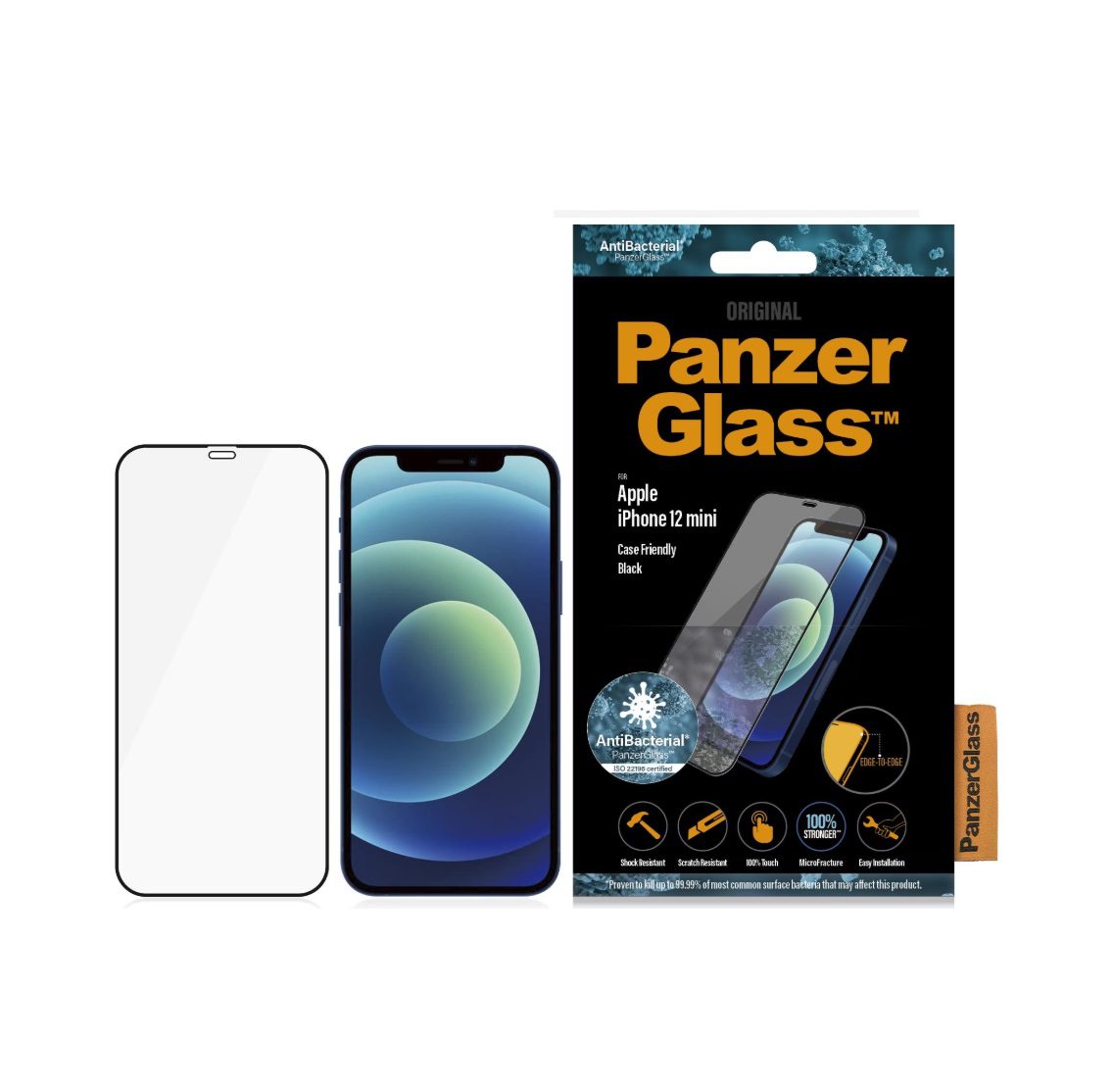 PanzerGlass Edge-to-Edge Screen Protector (1 Piece), iPhone 12 mini