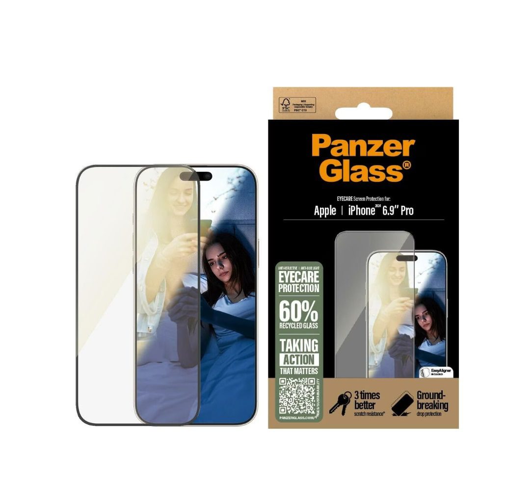 PanzerGlass EyeCare Screen Protection (1 Piece), iPhone 16 Pro Max