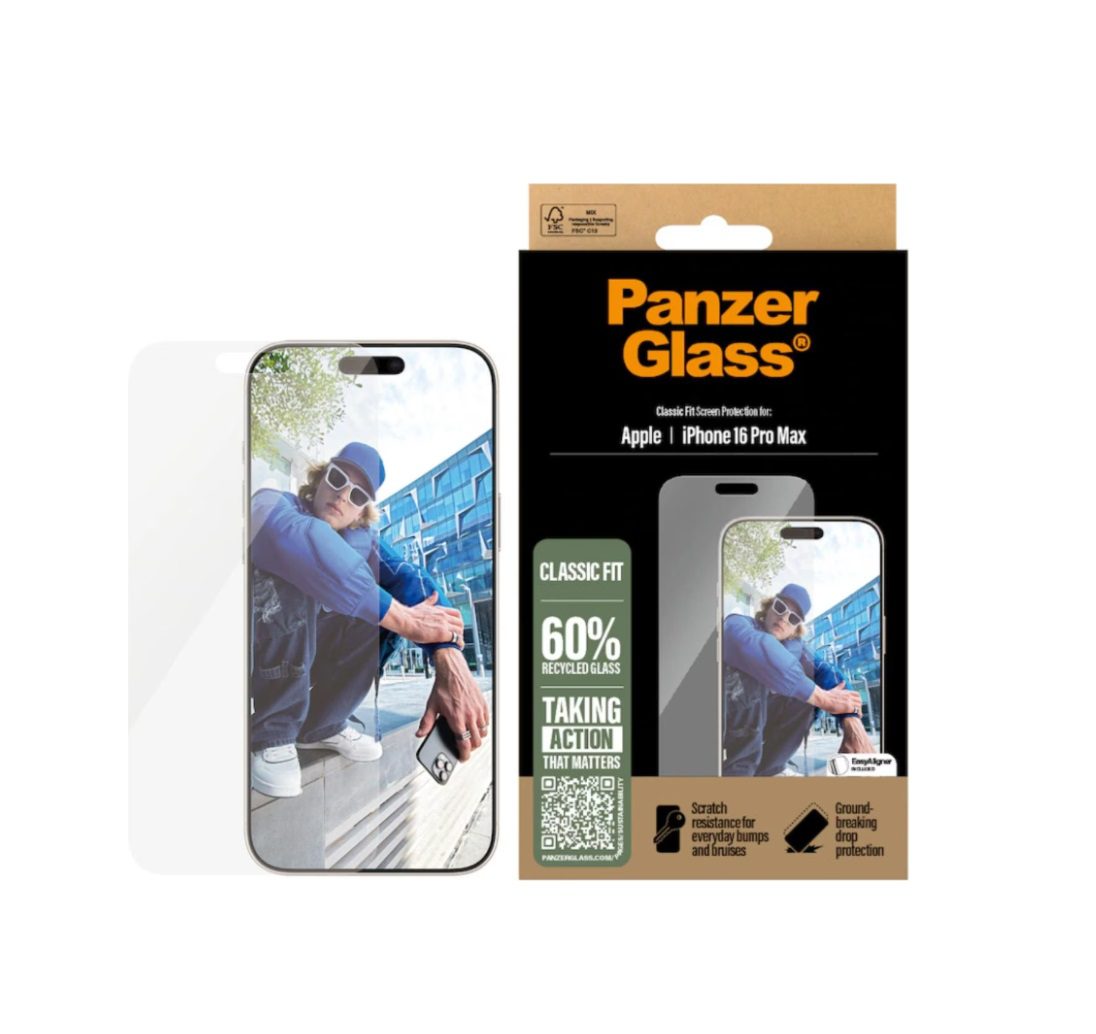 PanzerGlass Classic Fit Screen Protector (1 Piece), iPhone 16 Pro Max