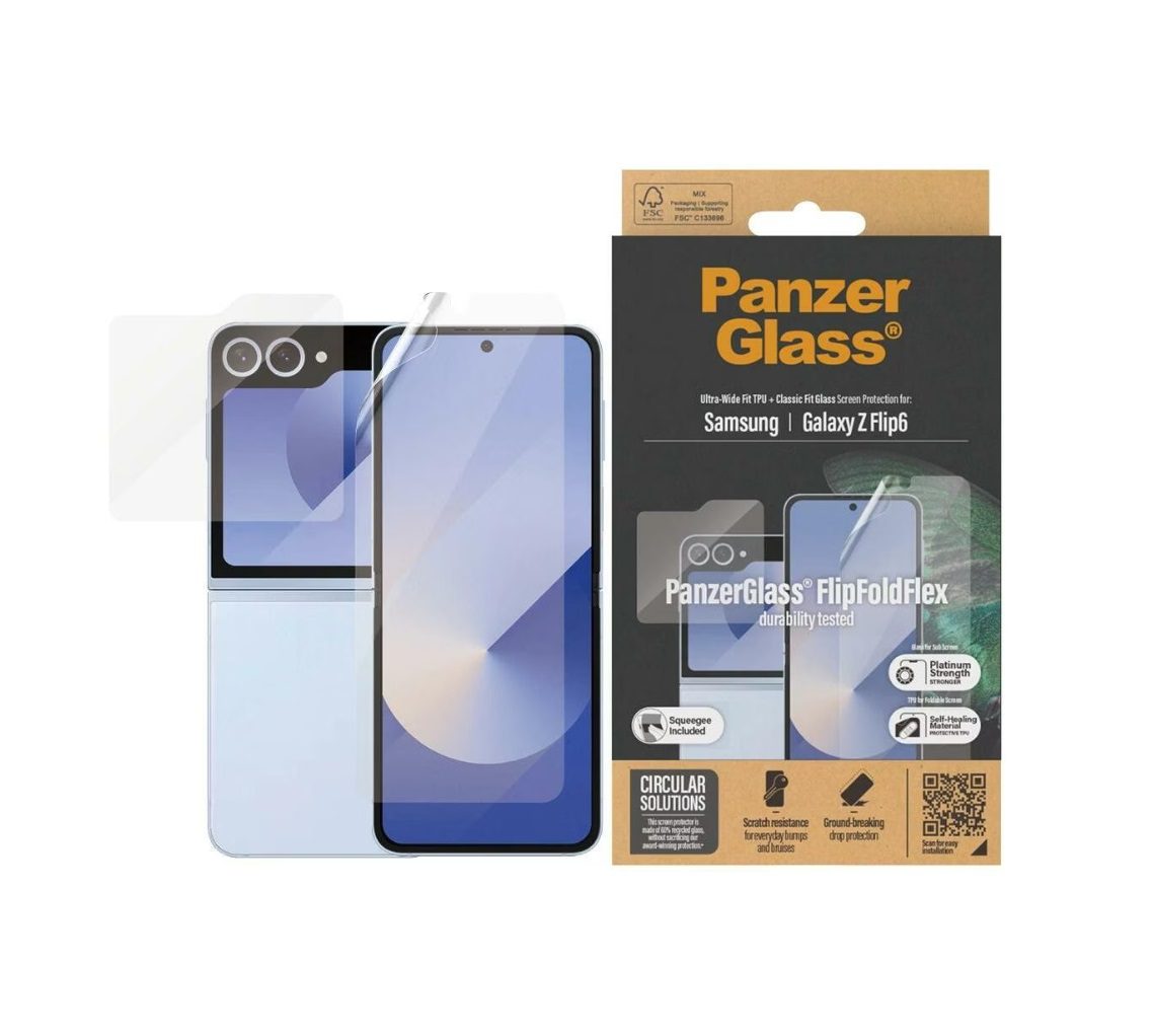 PanzerGlass Tempered Glass & Film (1 Piece), Samsung Galaxy Z Flip6