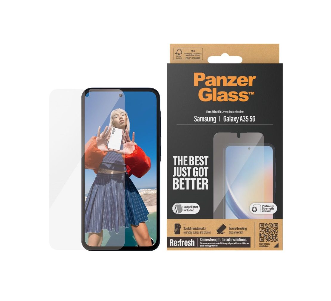 PanzerGlass Ultra-Wide Fit Screen Protector (1 Piece), Samsung Galaxy A35
