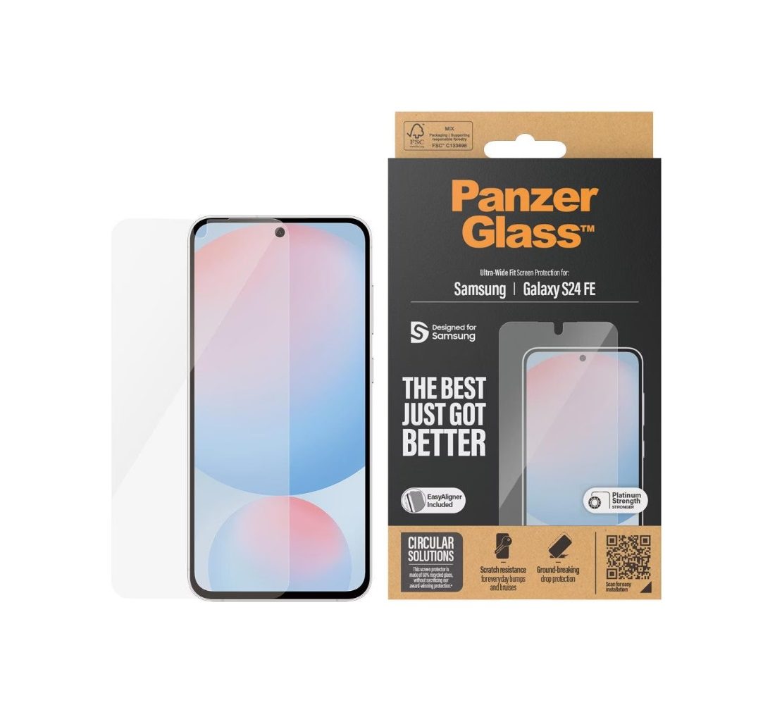 PanzerGlass Ultra-Wide Fit Screen Protector (1 Piece), Samsung Galaxy S24 FE