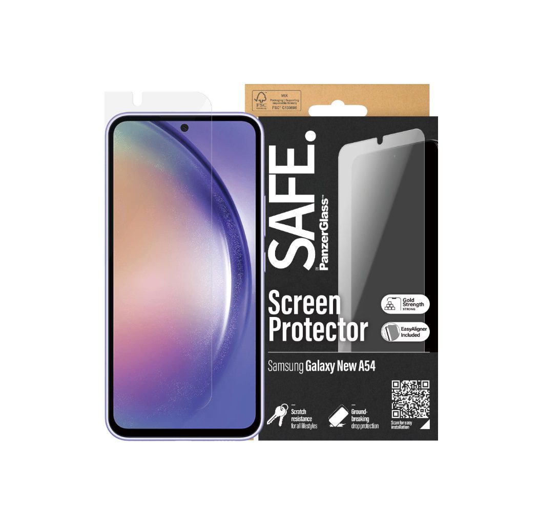 PanzerGlass SAFE. Ultra-Wide Fit Screen Protector (1 Piece), Samsung Galaxy A55