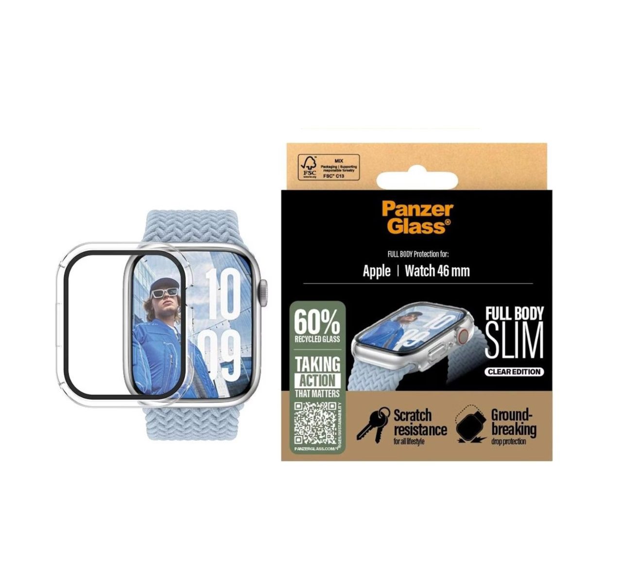 PanzerGlass Full Body Slim Clear (1 Piece), Universal Fit