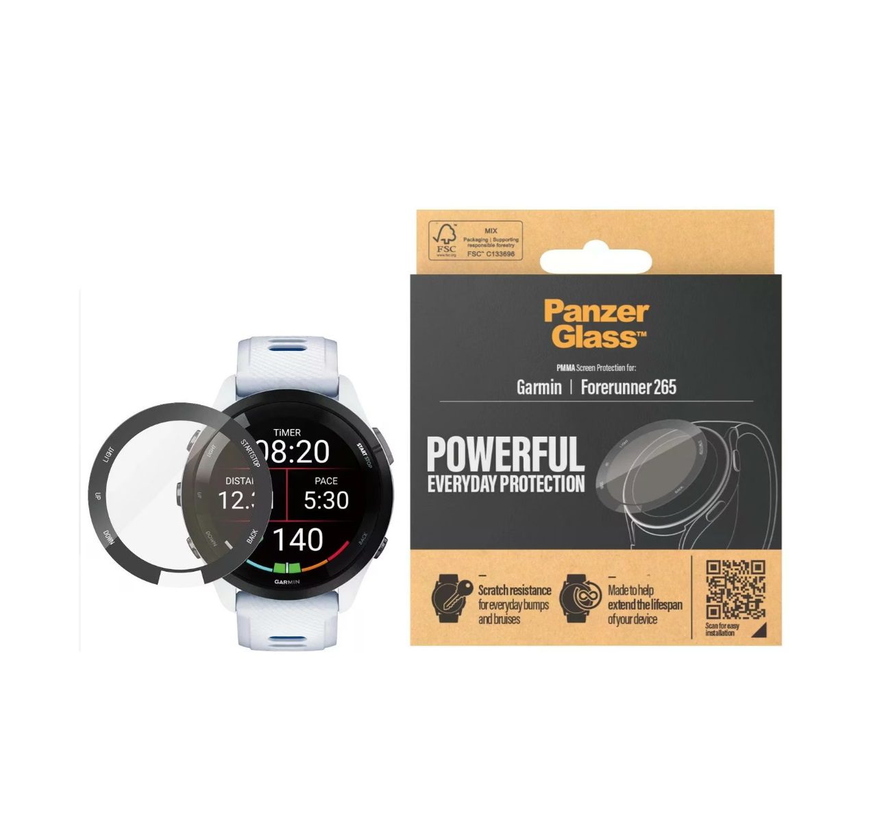 PanzerGlass Screen Protector (1 Piece), Garmin Forerunner 265