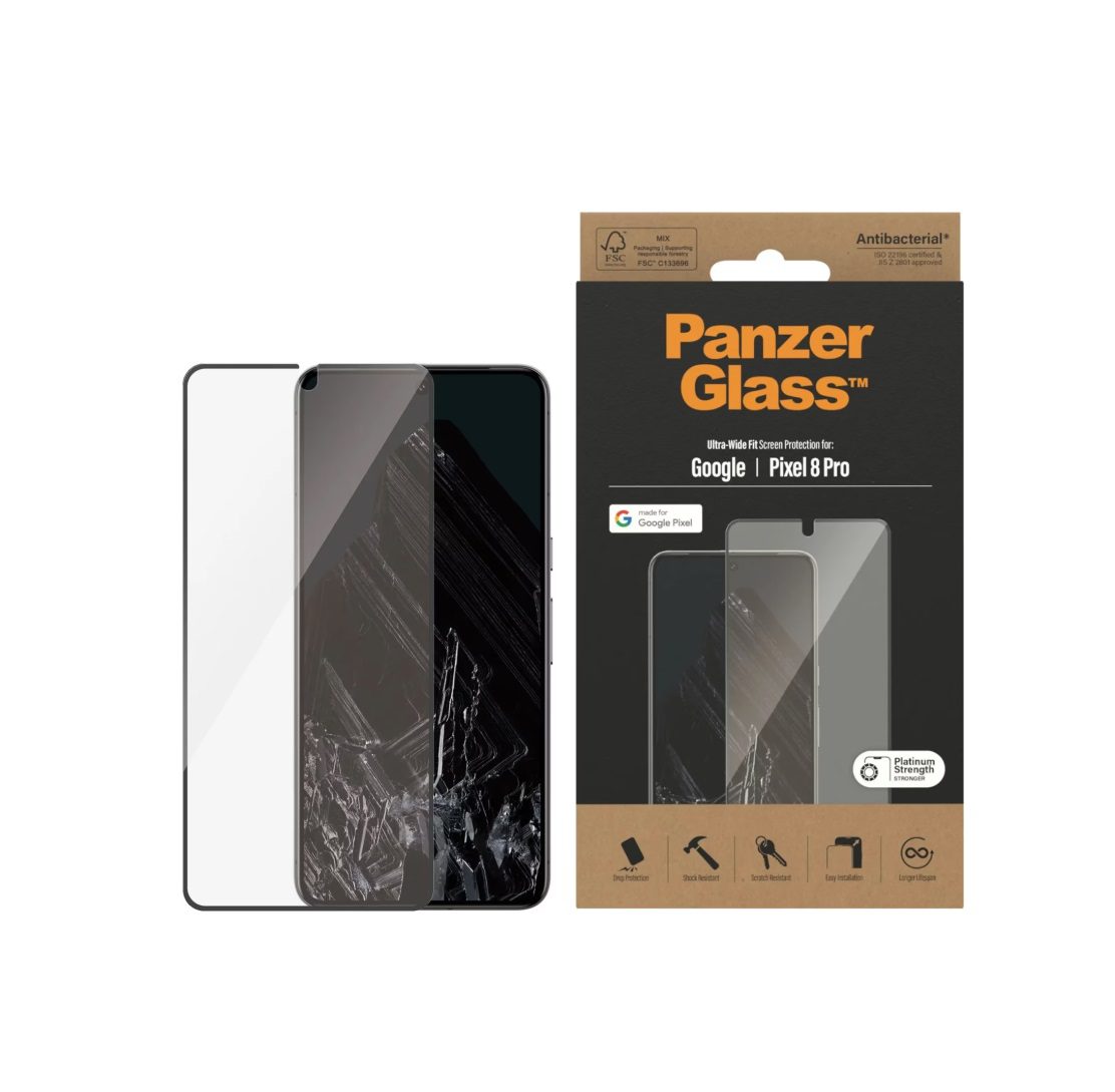 PanzerGlass Ultra-Wide Fit Screen Protector (1 Piece), Google Pixel 8a