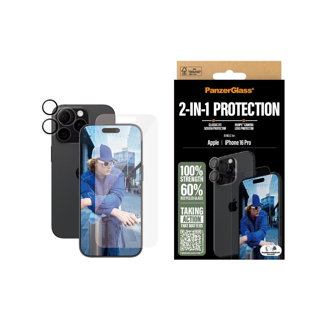 PanzerGlass Bundle Glass + PicturePerfect (1 Piece), iPhone 16 Pro