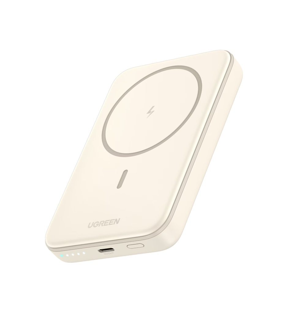 UGREEN Mini Power Bank Wireless with MagSafe – 10000mAh, 20W, 37Wh - Beige