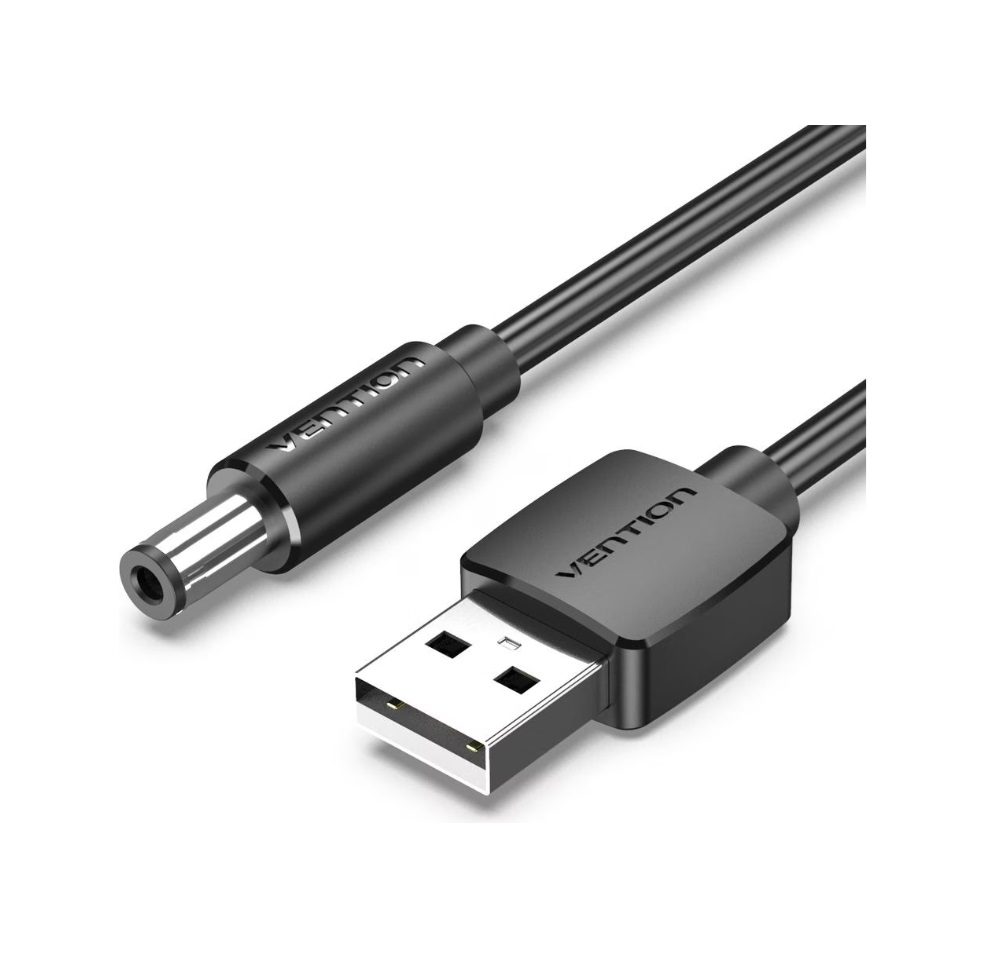 Vention 1m USB to DC 5.5mm Power Cable - Black