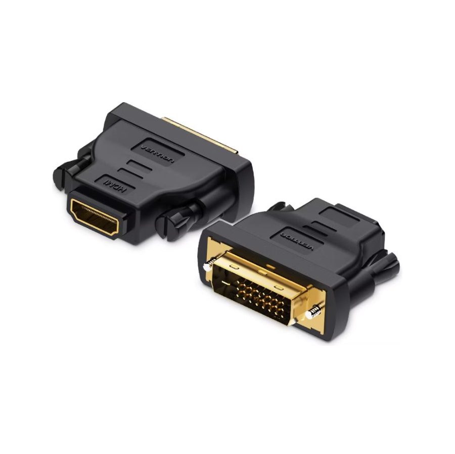 Vention 3.28cm DVI (24+1) Male to HDMI Female Adapter - Black