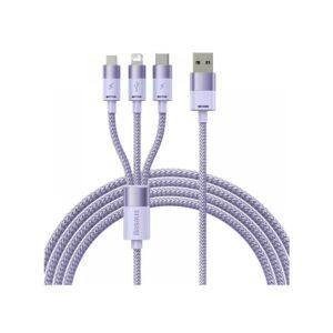 Baseus 3 in1 USB Cable StarSpeed Series 1.2m USB 3.0 Purple (CAXS000005)