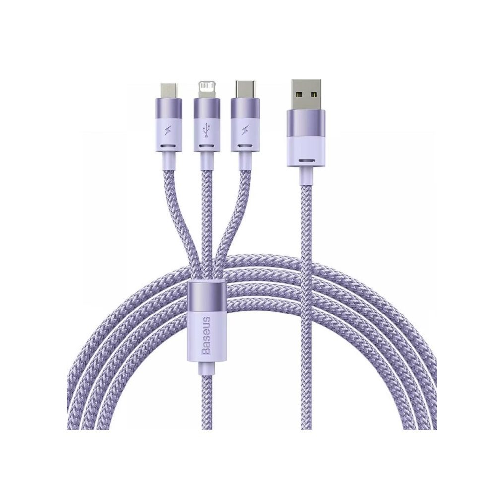 Baseus 3 in1 USB Cable StarSpeed Series 1.2m USB 3.0 Purple (CAXS000005)