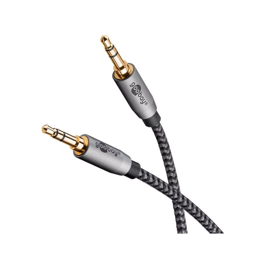Goobay AUX Audio Cable 3.5 mm Stereo, 0.5 m, Sharkskin Grey