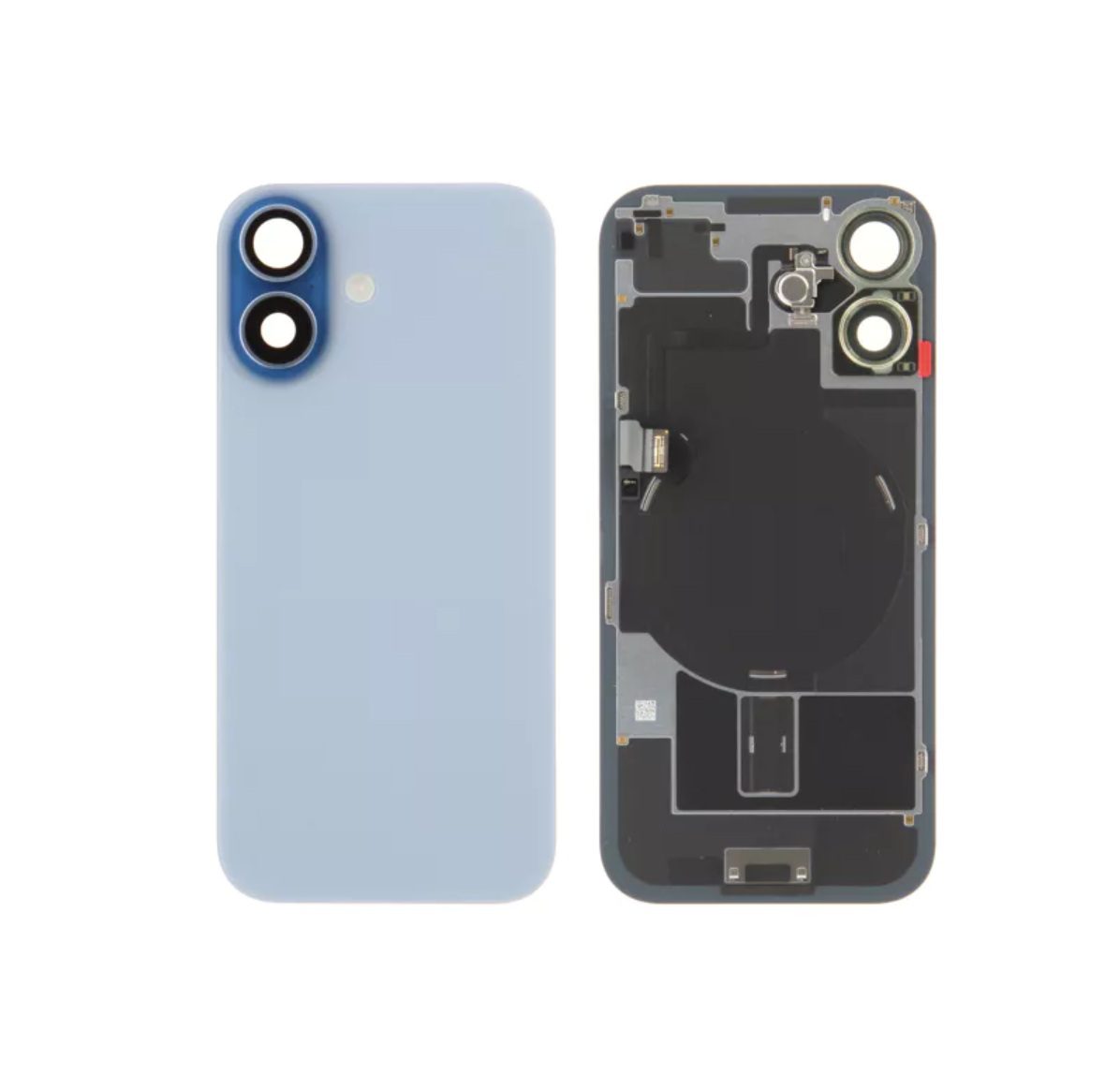 Back Glass + W/Small Component Pre-installed for iPhone 17 (Mist Blue)
