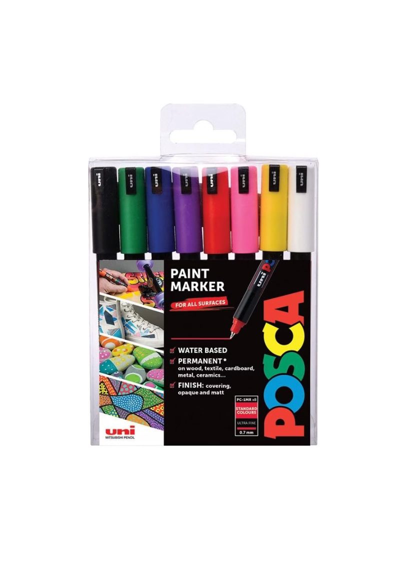 Posca Marker PC-1MR Round tip (8 Piece) - Multi Colors