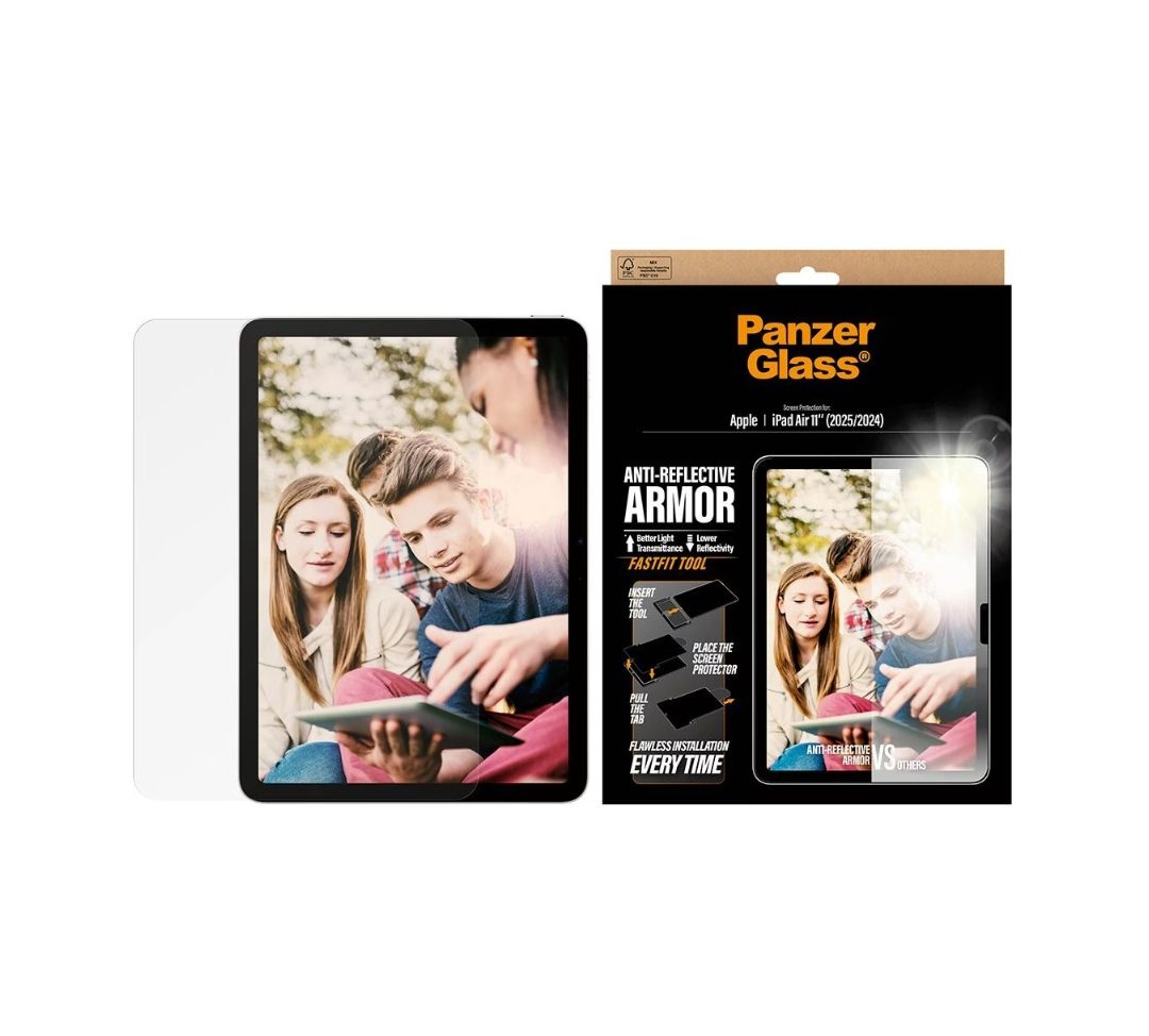 PanzerGlass Anti-Reflective Armor Screen Protector (1 Piece), iPad Air 11" (2024, 2025)