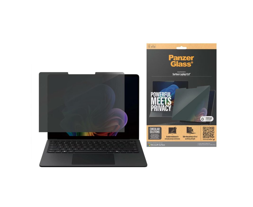 PanzerGlass Ultra-Wide Fit Privacy Screen Protector (1 Piece), Microsoft Surface Laptop 7th Edition 13.8"